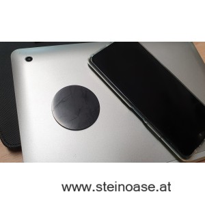 Laptop-Scheibe Schungit, selbstklebend Ø50mm 
